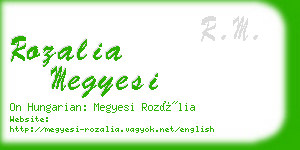 rozalia megyesi business card